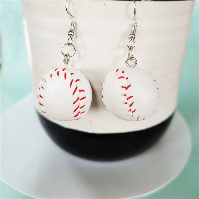 Baseball Short Dangle Earrings