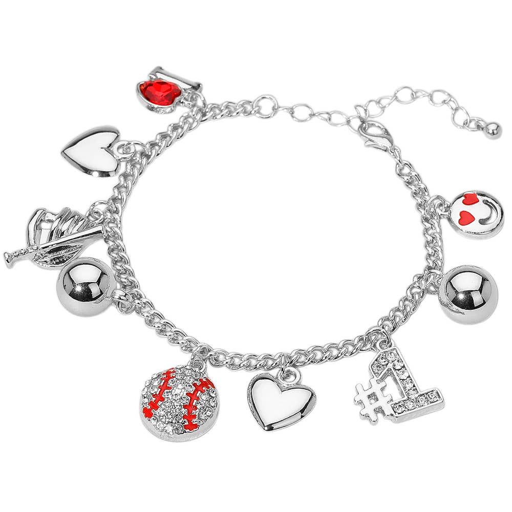 Bases Loaded Charm Bracelet
