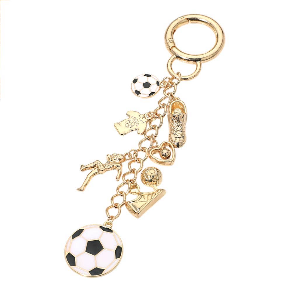 Soccer Charm Keychain Bag Charm