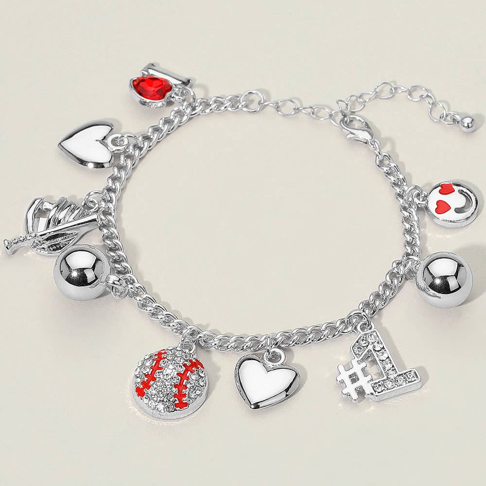Bases Loaded Charm Bracelet