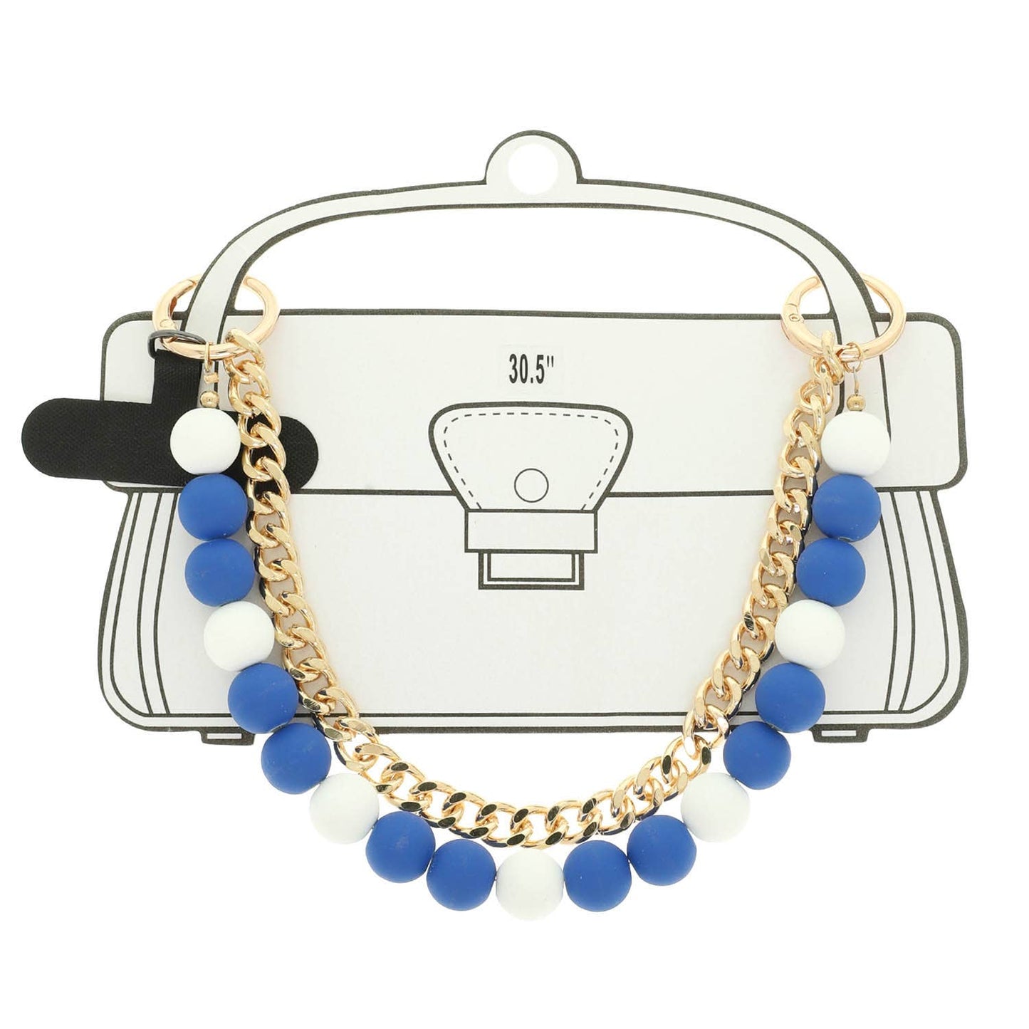 Gameday Team Colorway Dual-Strand Bag Charm: Blue White