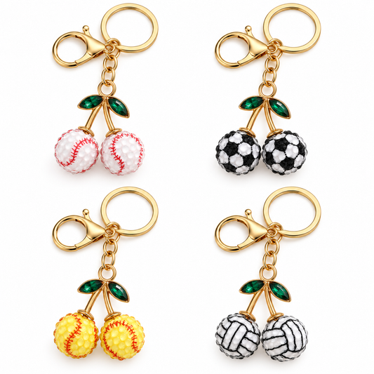 Game Day Cherry Keychain & Bag Charm