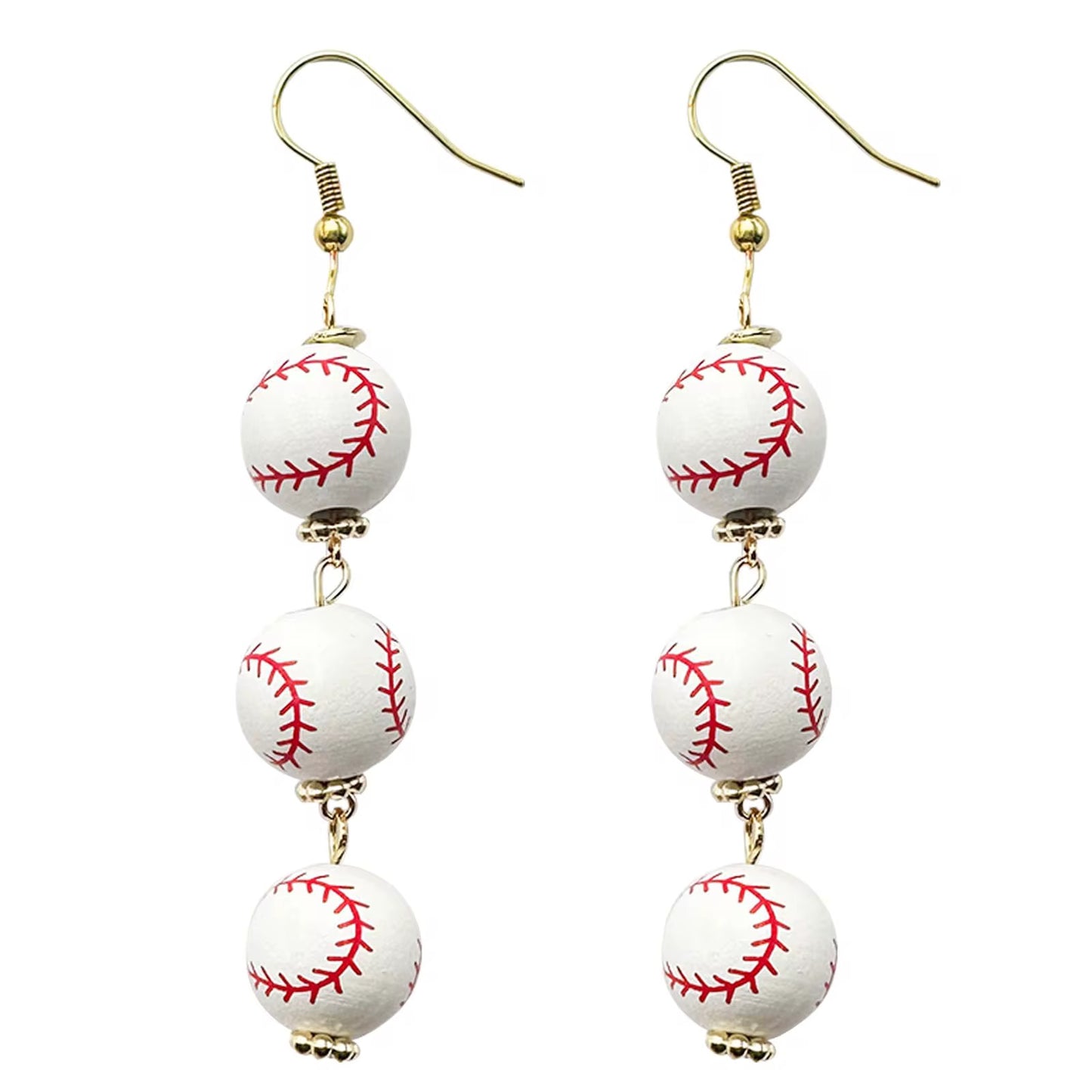 Triple Play Baseball Drop Earrings - 2 colors