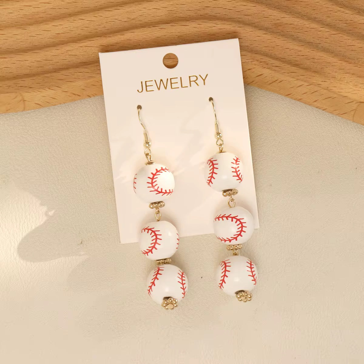 Triple Play Baseball Drop Earrings - 2 colors