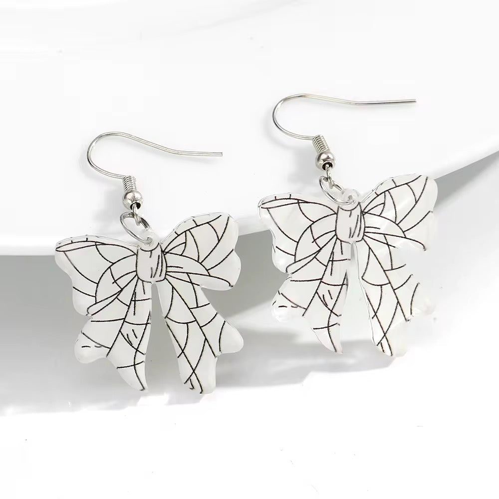 Sport Bow Earrings – Game Day Dangle Earrings (Baseball, Softball, Soccer, Basketball, Football, Volleyball)