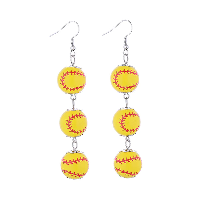 Softball Dangle Earrings