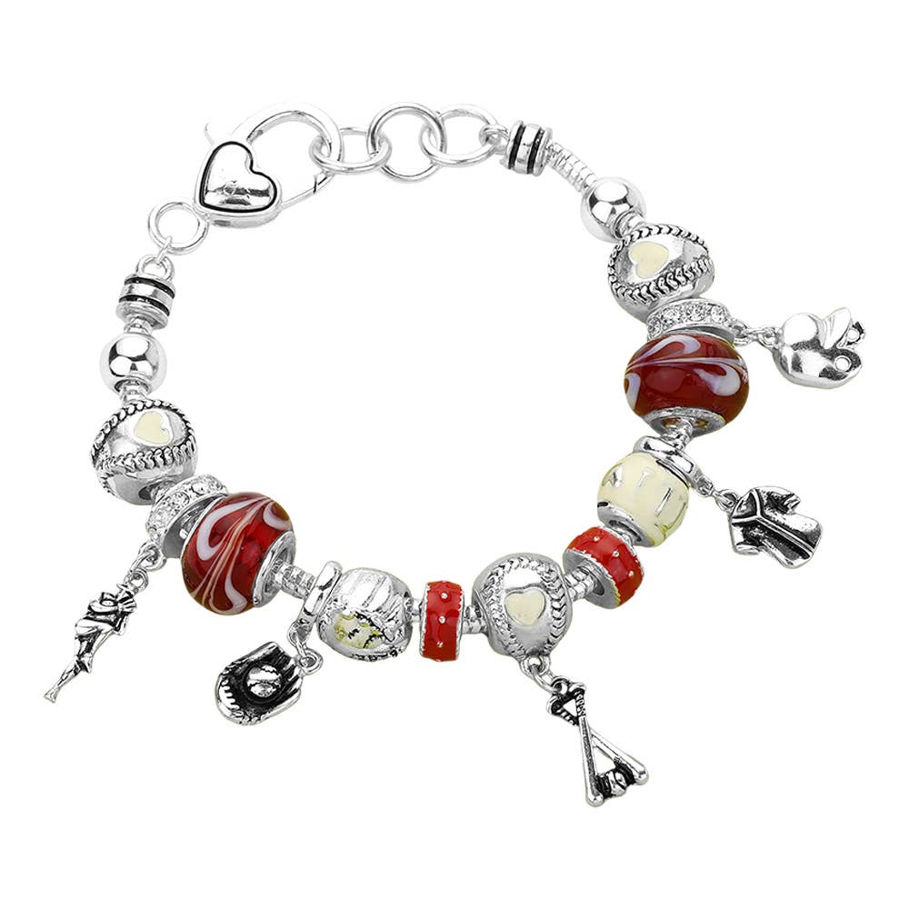 Baseball Mama Charm Braclet