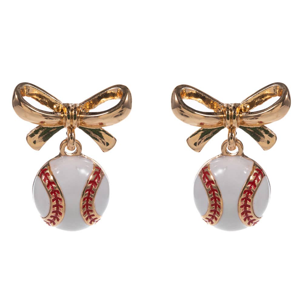 Stitched With Love  Bow Earrings