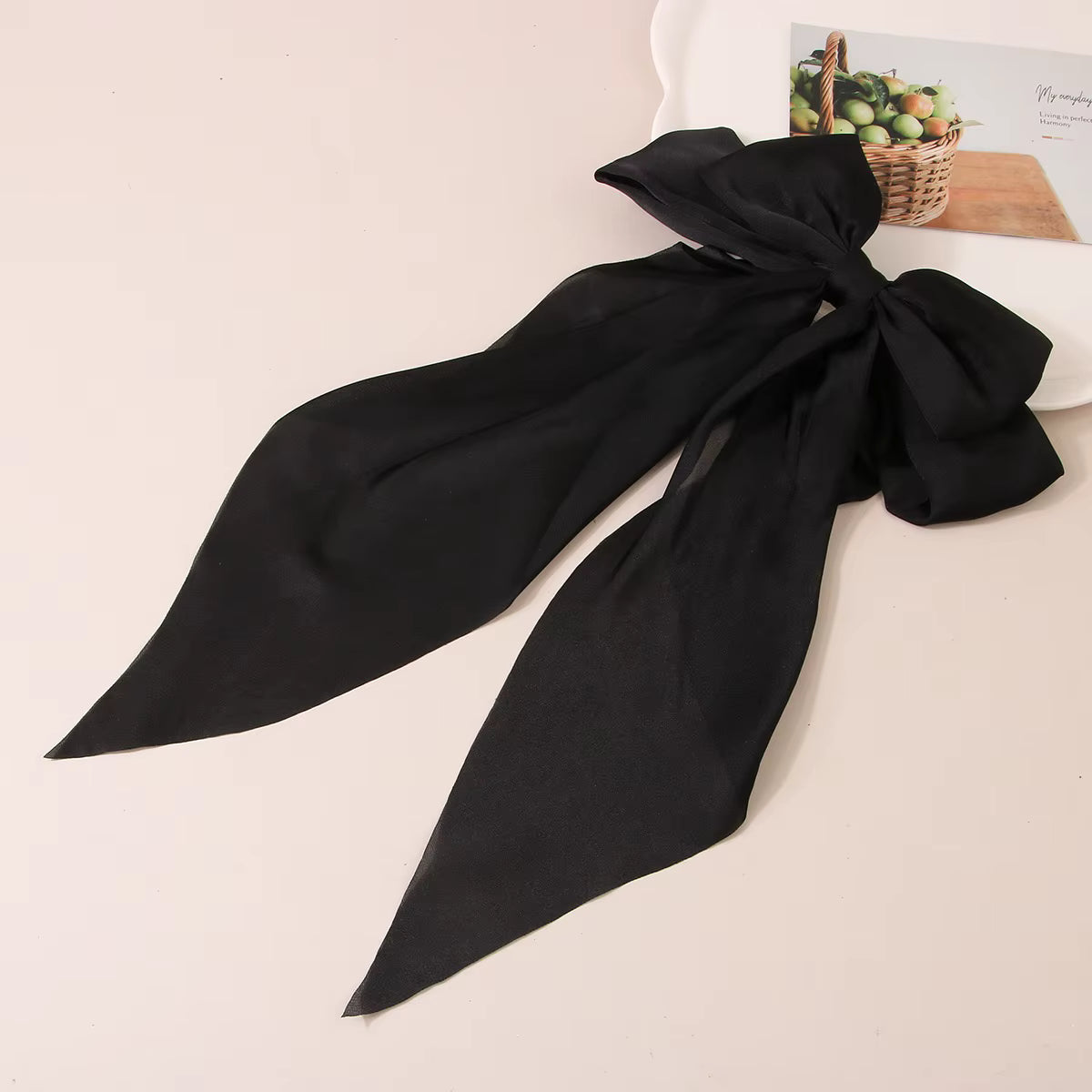 Oversized Satin Bow Clip – Hair Bow & Bag Accessory