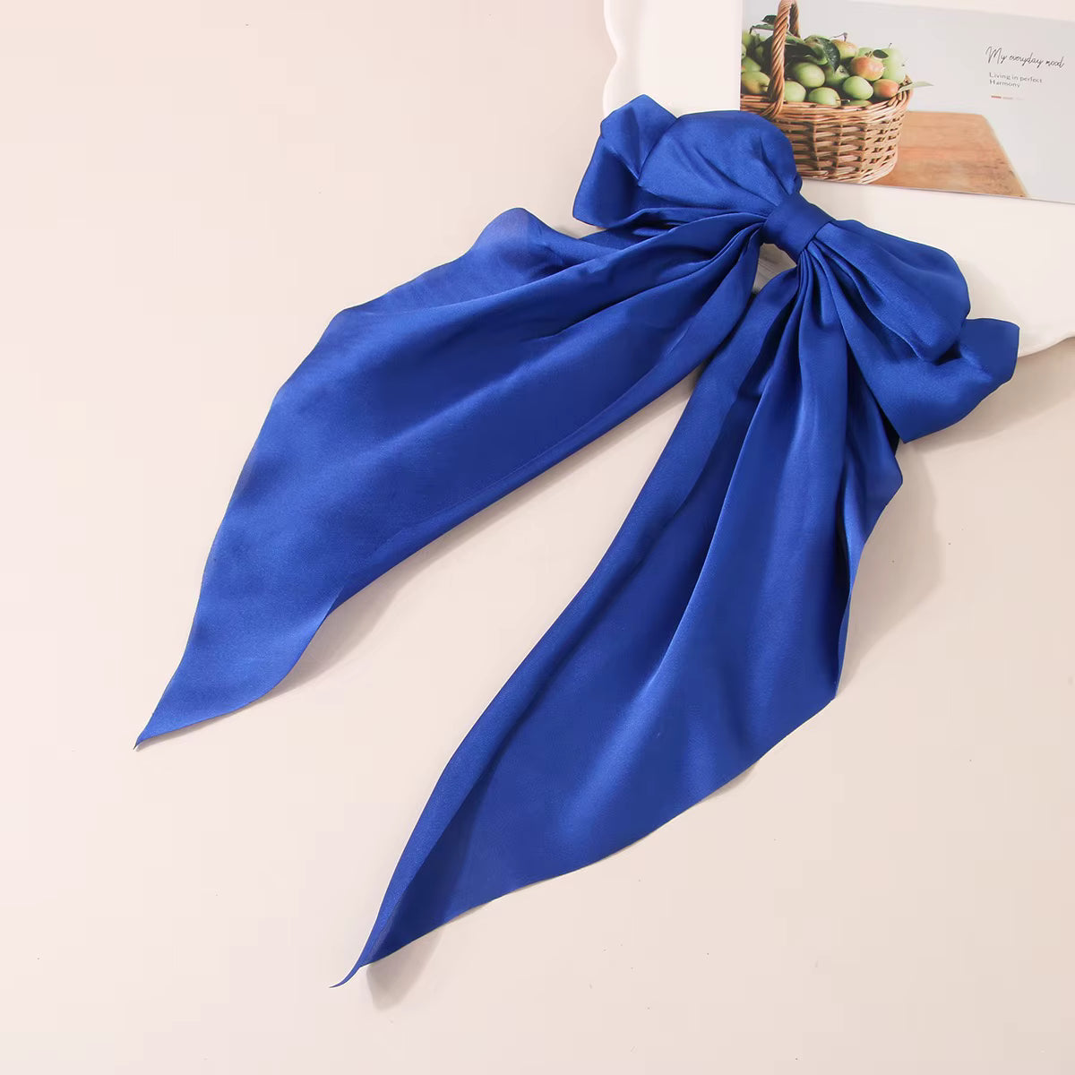 Oversized Satin Bow Clip – Hair Bow & Bag Accessory