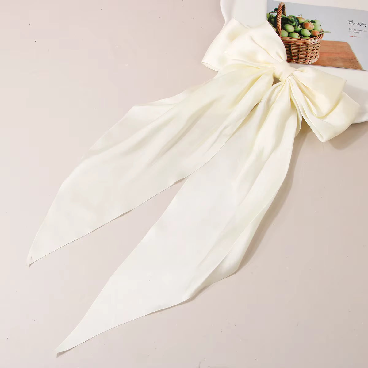 Oversized Satin Bow Clip – Hair Bow & Bag Accessory