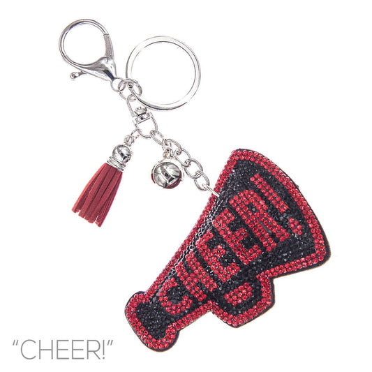 We Got Team Spirit Cheer Keychain - Burgundy