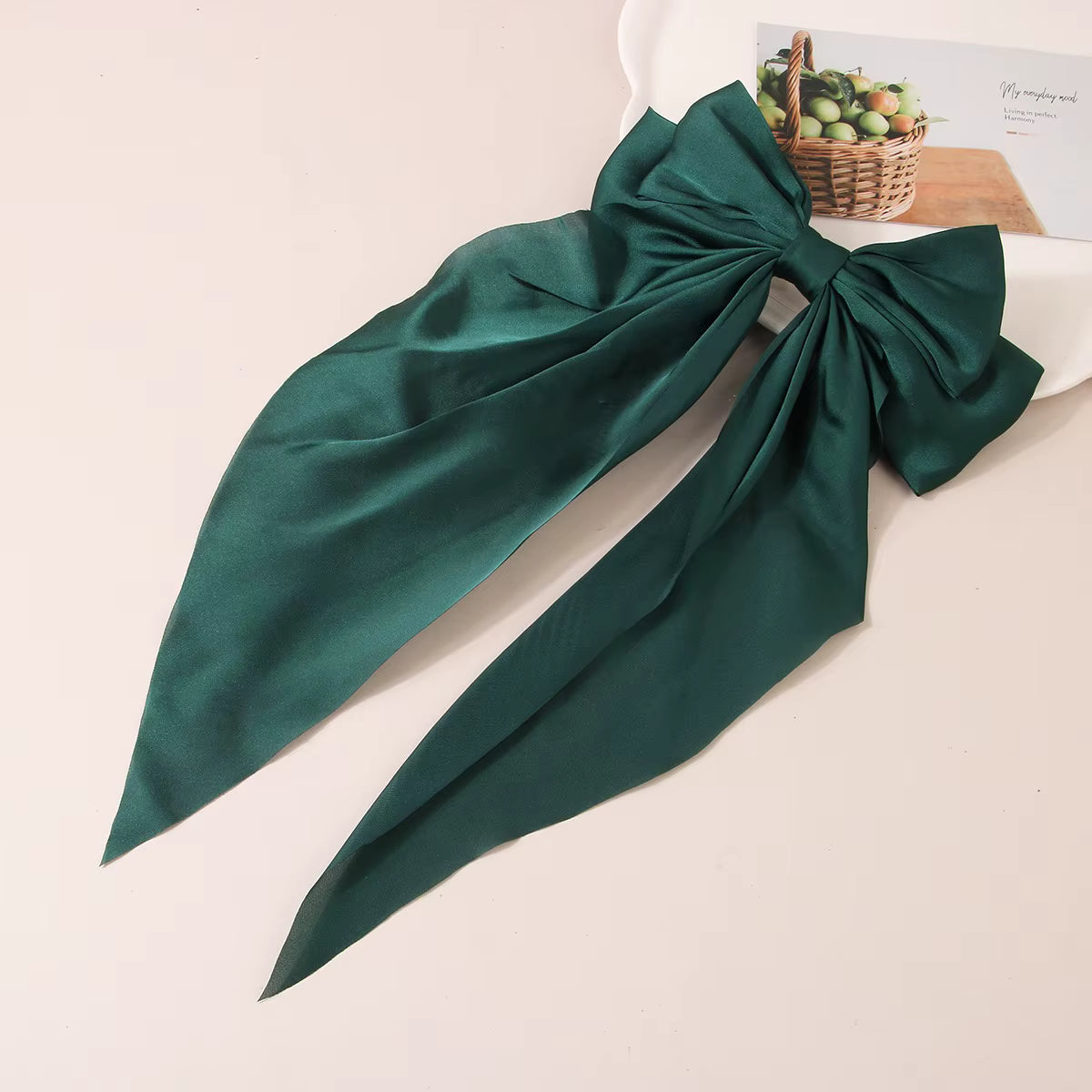 Oversized Satin Bow Clip – Hair Bow & Bag Accessory