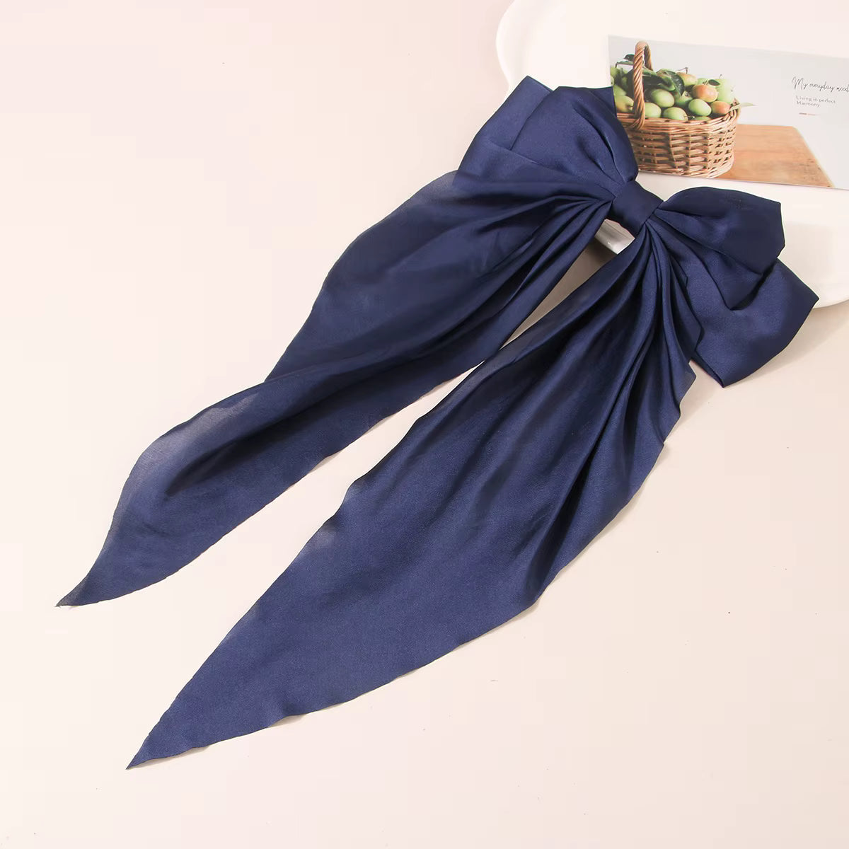 Oversized Satin Bow Clip – Hair Bow & Bag Accessory